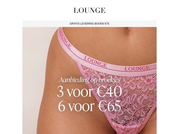 Ondergoed: 6 voor €65