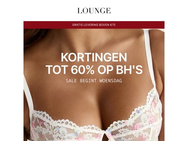 Tot 60% korting op bh's: Binnenkort