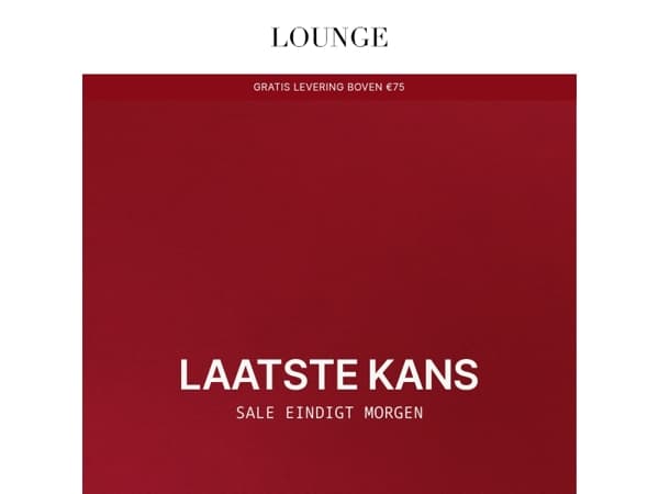 Sale eindigt morgen