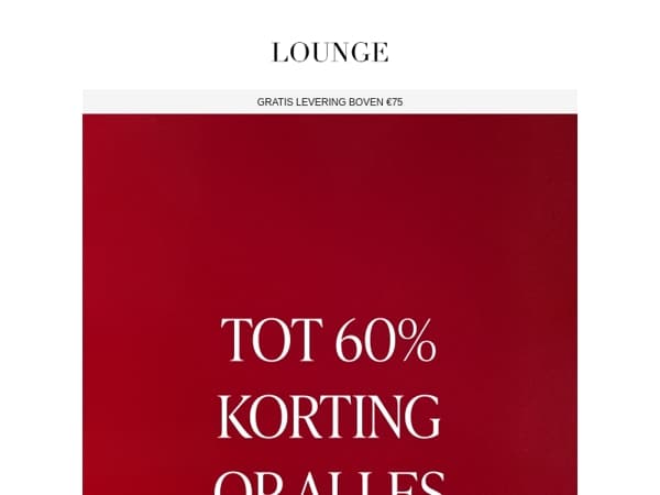 NU LIVE: TOT 60% KORTING