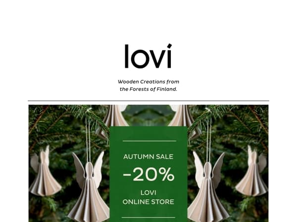 Lovi Favorites Now 20% Off!