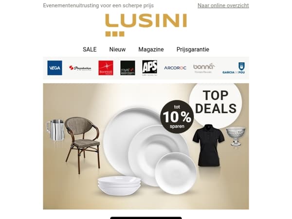Ontdek onze Top Deals en spaar tot -10%