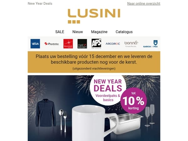 10% korting op geselecteerde New Year Deals💥