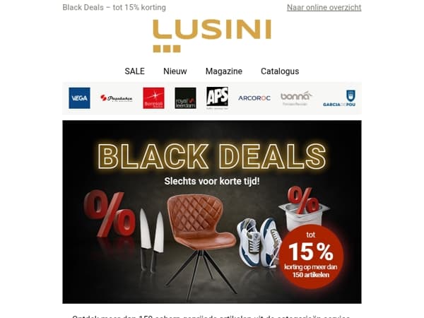 Black Sale: tot -50%! Alleen voor korte tijd!🖤