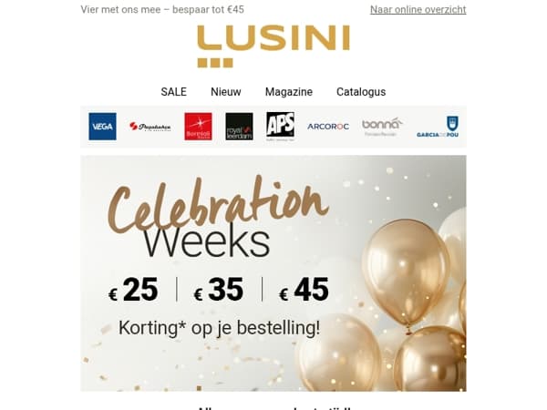 Nog maar enkele dagen: Bespaar tot €45 tijdens de Celebration Weeks!
