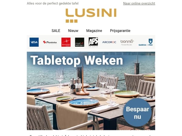 Tijdelijk tot 20% korting op favorieten voor de gedekte tafel🍽️