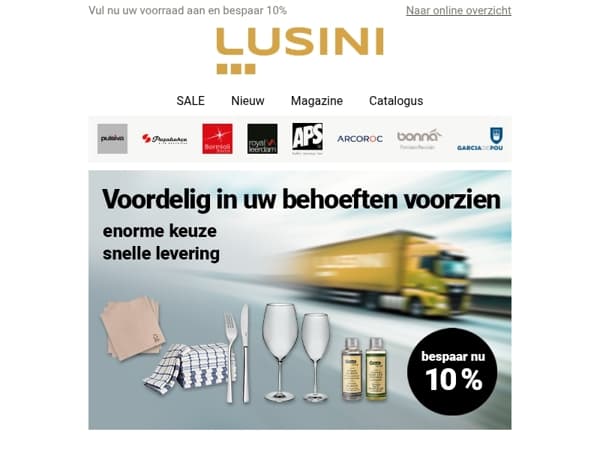 Bespaar nu 10 %: voorraad aanvullen en snel bijvullen