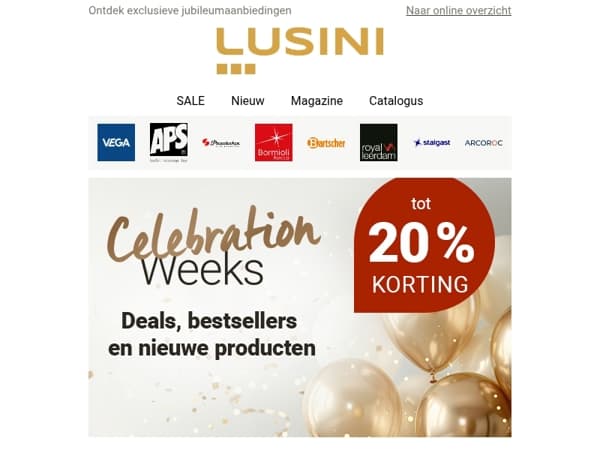 Tot 20% besparen – alleen tot en met 6 oktober!