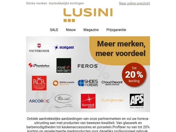 Topmerken voor horecaprofessionals – bespaar nu tot 20%