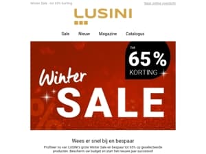 Pak snel uw kans: Tot 65% korting in de Winter Sale!