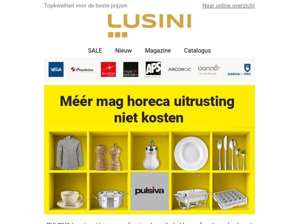 Lage prijzen voor professionals: ontdek horecabenodigdheden van PULSIVA
