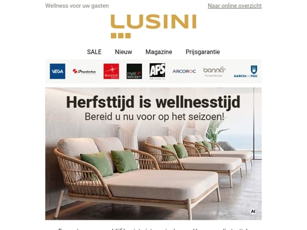Wellnessseizoen 2026: verzeker u nu van de juiste uitrusting.