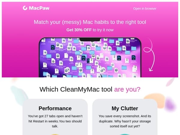 30% OFF CleanMyMac 🎁