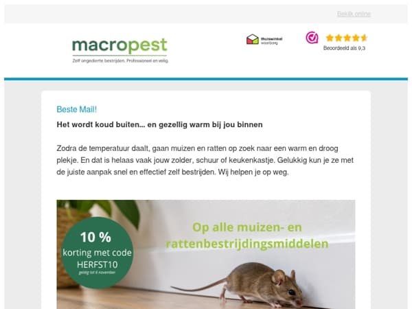 Muizen en ratten trekken naar binnen – ben jij er klaar voor?