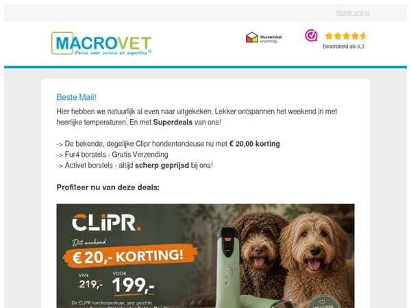 Warm weer korting!