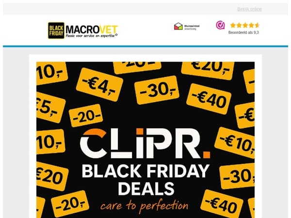 REMINDER - Black Friday Deals op Clipr producten