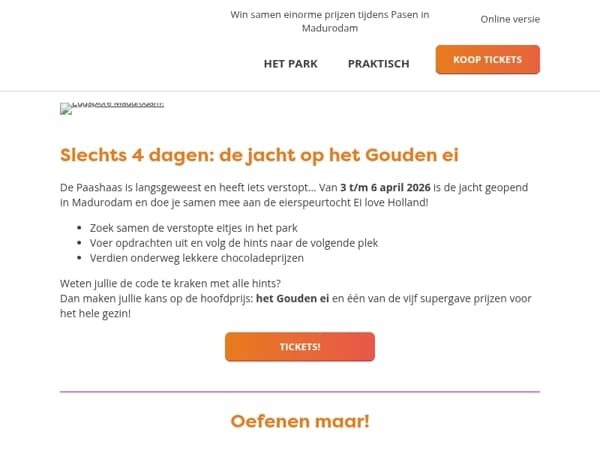 Slechts 4 dagen: de jacht op het Gouden ei!