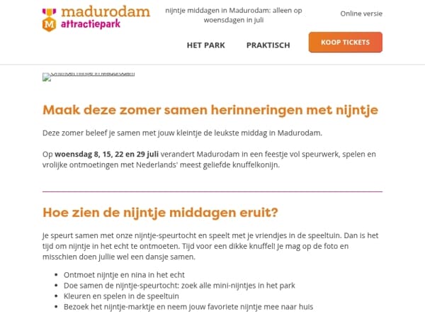 Maak deze zomer samen herinneringen met nijntje