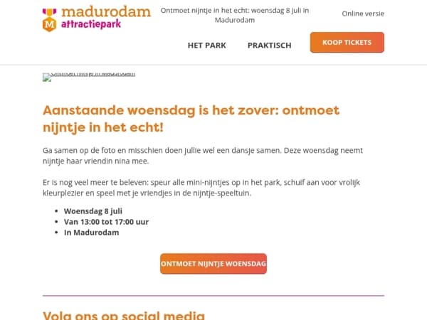 Woensdag is het zover: nijntje in Madurodam