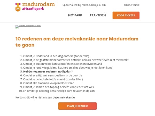 10 Redenen om deze meivakantie naar Madurodam te gaan