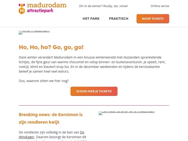 Say freeze: de winter vier je in Madurodam