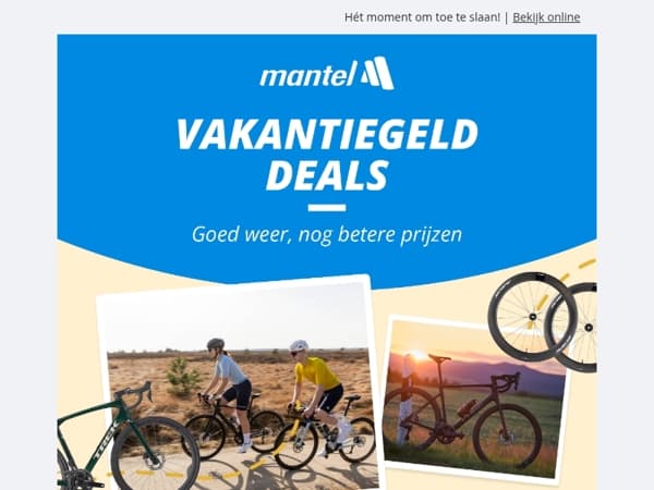 Vakantiegeld Deals voor de wielrenner! 🌴