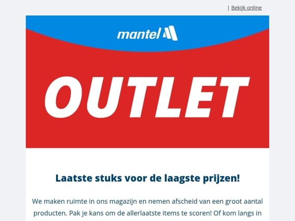 De Mantel outlet is weer aangevuld! 🔥