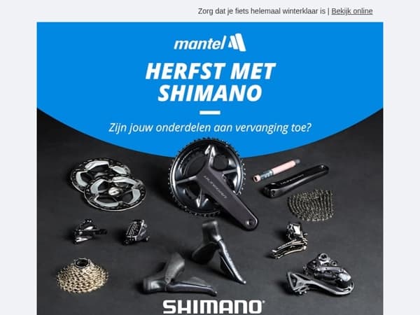 Vervang je slijtageonderdelen met Shimano! 🚲