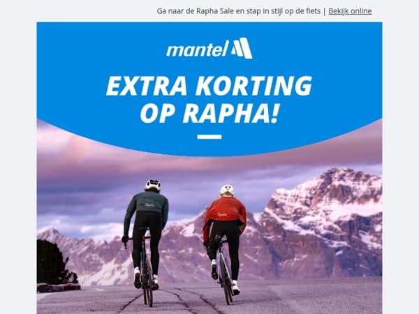 Nu extra hoge korting op Rapha fietskleding! 👕