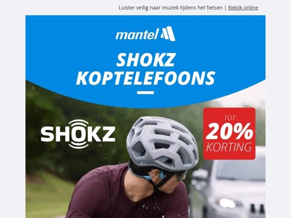 Tot 20% korting op Shokz koptelefoons 🎵