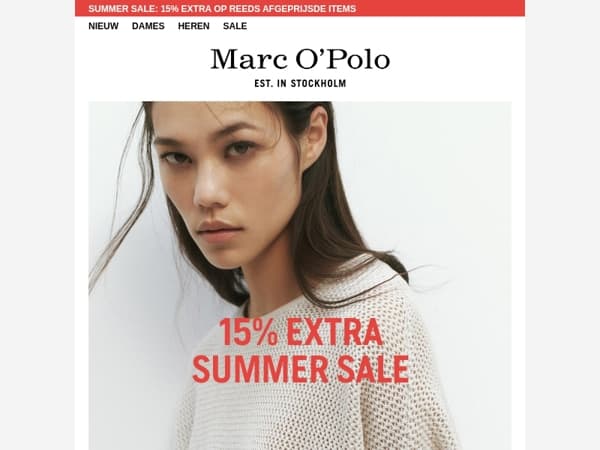 SUMMER SALE: 15% extra op reeds afgeprijsde items