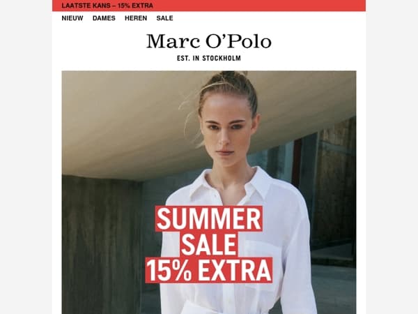 Laatste kans – 15% EXTRA