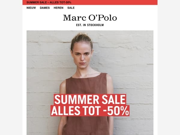 Summer Sale: alles tot 50% korting
