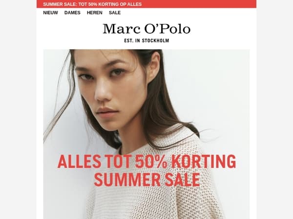 SUMMER SALE: tot 50% korting op alles