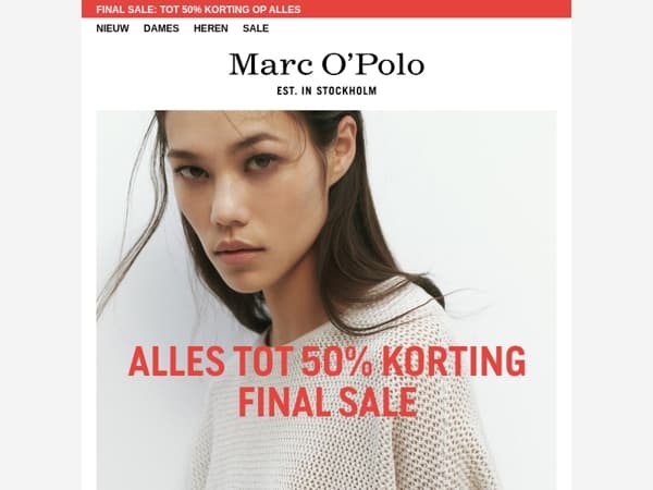 Final Sale: tot 50% korting op alles