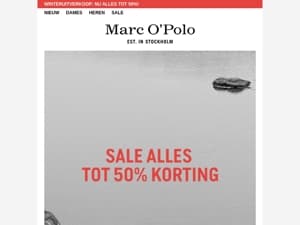 ALLES tot 50% korting!