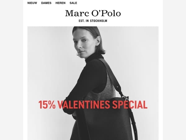 Valentijnsspecial: 15% korting op schoenen, tassen en accessoires