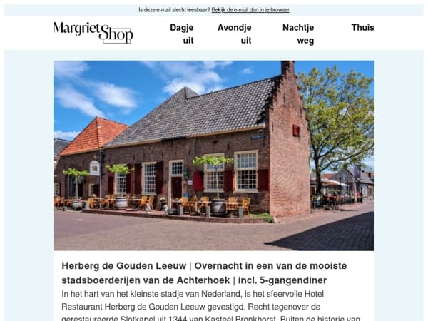 Verblijf in het kleinste stadje van Nederland