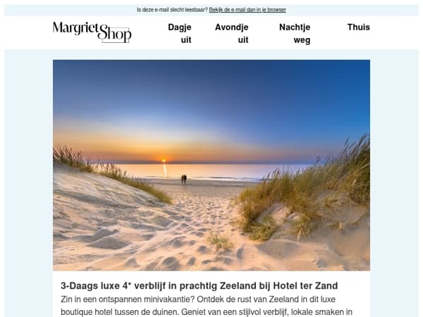 Geniet van een ontspannen minivakantie in Zeeland