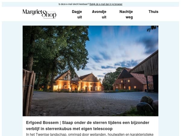 Verblijf midden in de natuur, ver weg van de drukte