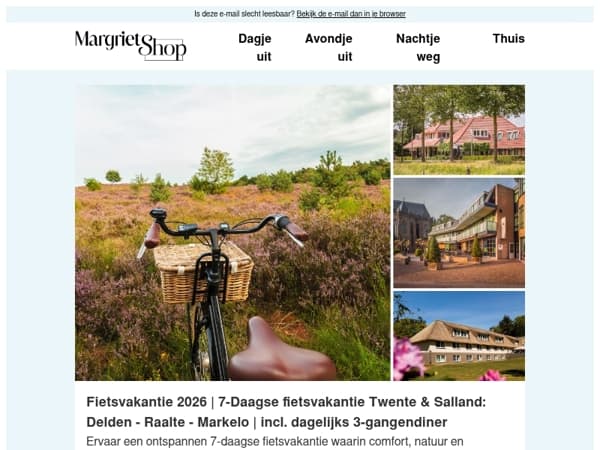 Geniet al fietsend van de Twentse landerijen