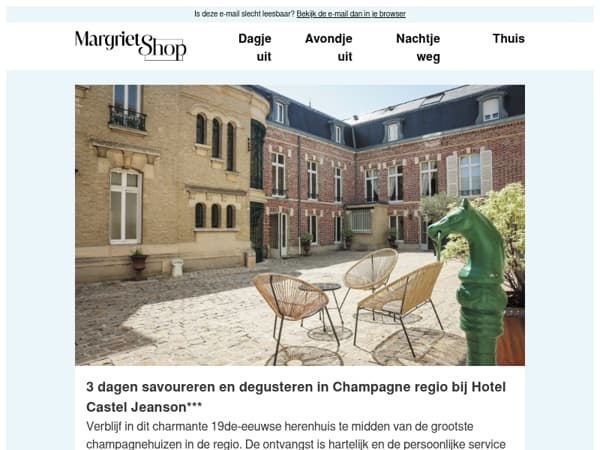 Overnacht temidden van de Champagne wijgaarden