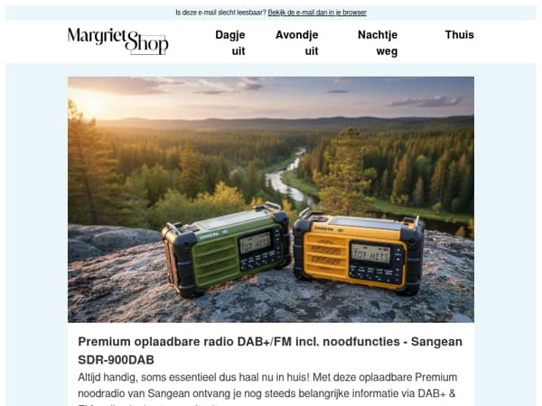 Altijd handig, soms essentieel; bekijk onze oplaadbare radios