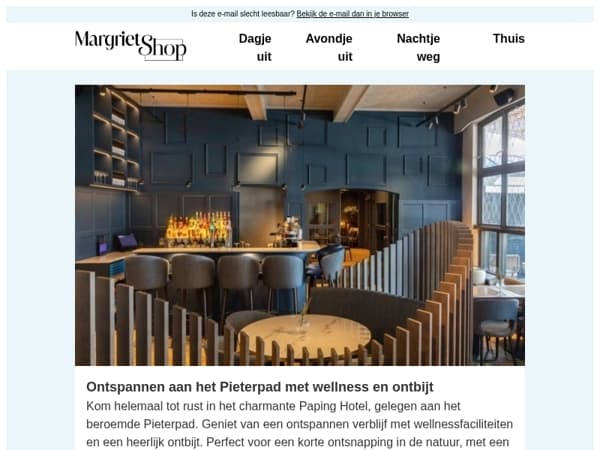 Ontspannen aan het Pieterpad: inclusief wellness en ontbijt