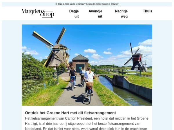 Boek een bekroond fietsarrangement met korting
