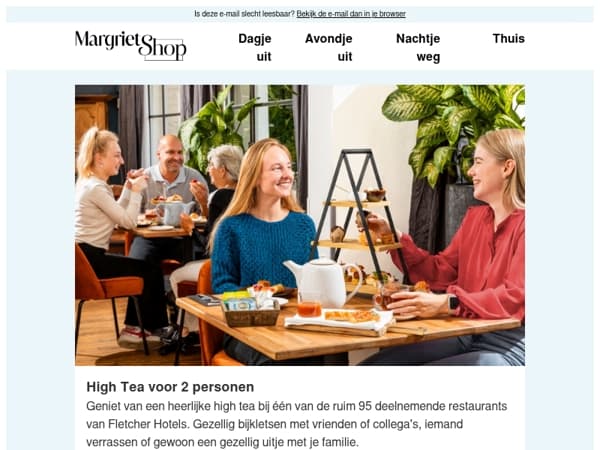 Geniet samen van een heerlijke high tea