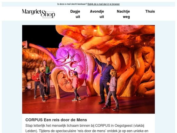 Stap het menselijk lichaam binnen