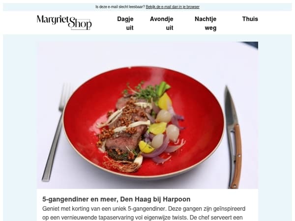 Ga ook na kerst heerlijk samen dineren met korting