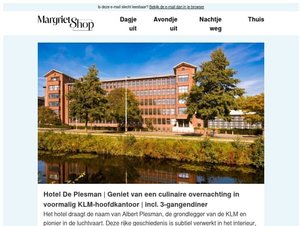 Geniet van een culinaire overnachting in het voormalig KLM-hoofdkantoor