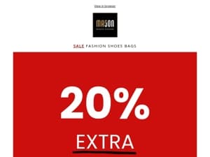 20% EXTRA KASSAKORTING BOVENOP SALE!